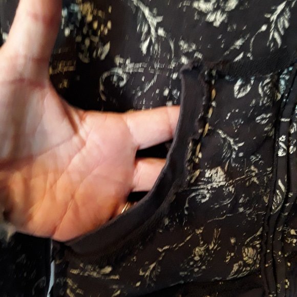 Miss Me brown tan floral hooded zip sweatshirt - Picture 8 of 10